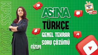 Aşina Türkçe KPSS  Gizem URAL  Genel Tekrar Soru Çözüm 1 [upl. by Andria]