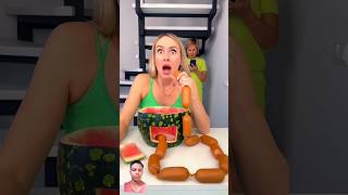 Water Melon drop fruit merge master funny comedy challenge reaction survival tiktok shorts [upl. by Putnem]