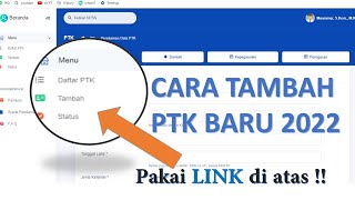 Cara TAMBAH PTK BARU Yayasan Agar TERDAFTAR DI APLIKASI DAPODIK [upl. by Little620]