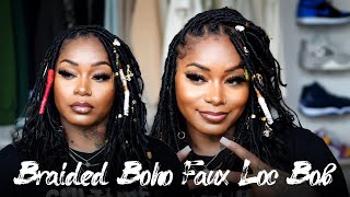 Braided Boho Faux Loc Bob [upl. by Risa]