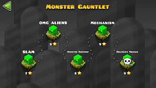 Geometry Dash Monster Gauntlet All Coins [upl. by Sedecrem]