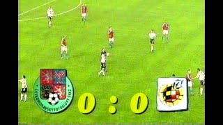 Fotbal Česká republika  Španelsko  00  9101996 kvalifikace MS 1998  FULL MATCH [upl. by Hinkel]