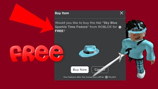 Free Robux How to get a Sparkle Time Fedora for Free UPDATED APRIL 2021 [upl. by Arnuad]