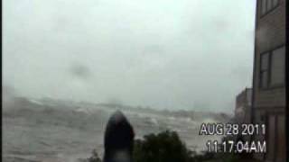 Hurricane Irene 2011 Point and Bay view Beach Milford CT [upl. by Iramaj]