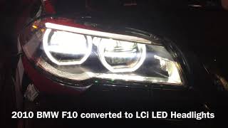 BMW F10 LED LCi headlamp upgrade  OEM 🚗✨👍🏻 [upl. by Eelarbed]