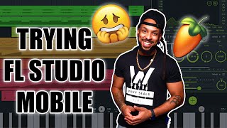 Making a Beat in FL Studio Mobile [upl. by Froehlich]