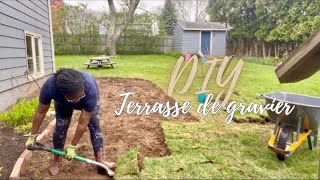 J’ai créé une terrasse de gravier toute seule pour moins de 200 euros  DIY Gravel Patio [upl. by Boyd705]