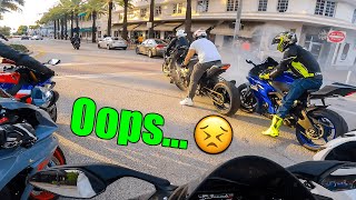 Heres Why Sportbikes Cant Ride The Miami Strip 🤦‍♂️  R1M BMW S1000rr CBR 1000rrr Kawasaki ZX10r [upl. by Chandler]