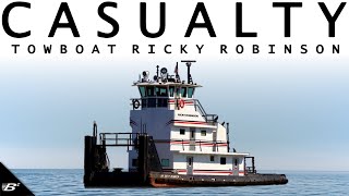 INSTANTLY UNDERWATER The Sinking of Towboat Ricky Robinson [upl. by Vasily]