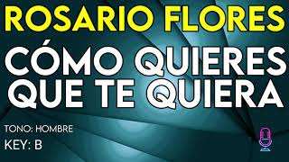 Rosario Flores  Como Quieres Que Te Quiera  Karaoke Instrumental  Hombre [upl. by Erasmo]