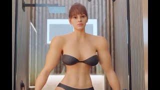 Female Muscle Growth Transformation Animation [upl. by Baptista]