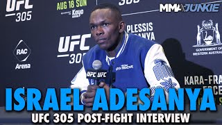 Israel Adesanya Praises Dricus Du Plessis After Loss Not Desperate For Rematch  UFC 305 [upl. by Enelia577]