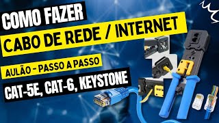 Como Fazer um Cabo de Rede Cat5eCat6 e Conector Keystone  Tutorial Completo [upl. by Yeslah]