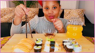 SUSHI MUKBANG┃CHITCHAT [upl. by Bertina529]