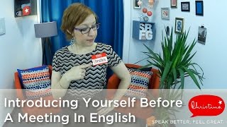 How To Introduce Yourself Before A Meeting In English  Business English Lessons [upl. by Bertha]