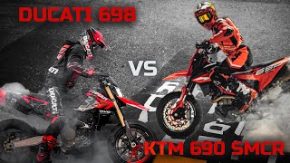 Ducati Hypermotard 698 Mono vs KTM 690 SMC R  Welche ist die bessere Supermoto 🤔 WIR DISKUTIEREN [upl. by Weasner]