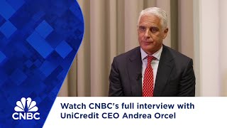 Watch CNBCs full interview with UniCredit CEO Andrea Orcel [upl. by Nagram]