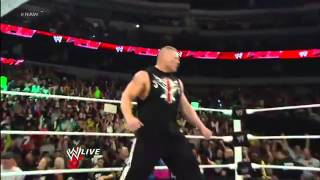 WWE  Triple H Returns And Fights With Brock Lesnar RAW 25th February 2013 [upl. by Yenahs]