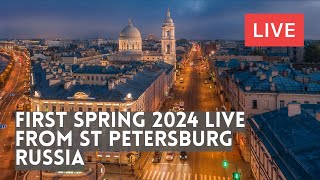 Saturday Night in UNBELIEVABLE St Petersburg Russia The First Spring 2024 LIVE [upl. by Milissa]