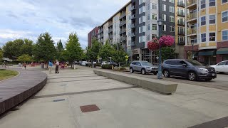 Downtown  Redmond Town Center in Redmond Washington 4K [upl. by Einattirb]