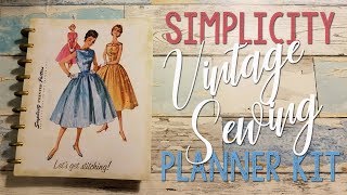 Simplicity Vintage Sewing Planner  Victoria Thatcher [upl. by Irrot]