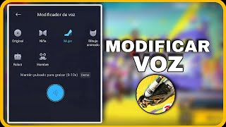 COMO MODIFICAR TU VOZ DENTRO DE FREE FIRE en TIEMPO REAL [upl. by Idnil]