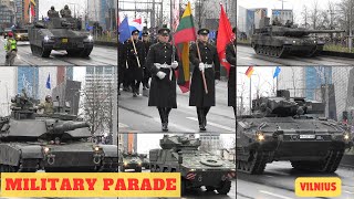 Lithuania and NATO Military Parade in Vilnius only vehicles 2023 [upl. by Brunelle]