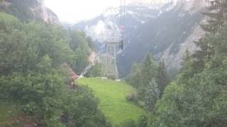 Luftseilbahn Stechelberg  Gimmelwald Talfahrt [upl. by Goines]