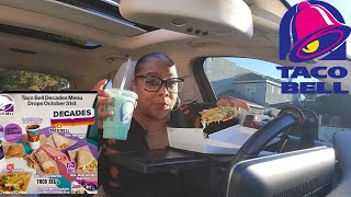 TRYING EVERY ITEM ON THE NEW TACO BELL DECADES MENU WHICH ERA IS BEST [upl. by Berneta826]