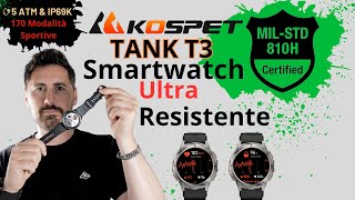 Smartwatch KOSPET TANK T3 Resistente [upl. by Khichabia199]