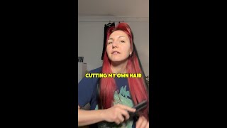 cutting my own hair haircut longhair [upl. by Elocen]