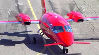 ✈ Unique Design ✈ Piaggio P180 Avanti II  FHUNK  Landing Startup and Takeoff at Nancy Airport [upl. by Amling]