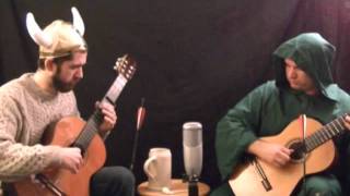 Skyrim quotThe Bannered Marequot On Two Guitars [upl. by Annagroeg]