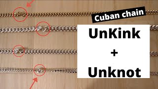 How To Unkink A Miami Cuban Link Chain Necklace [upl. by Arelus]