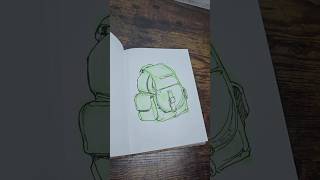 Backpack backpack Day 1 of Inktober inktober inktober2024 sketchbook sketching asmr [upl. by Levin759]