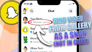 How to Send Videos from Camera Roll as Snaps on Snapchat 2024 [upl. by Yesrej]