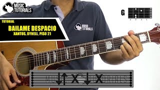 Cómo tocar Bailame Despacio de Xantos Dynell Piso 21 en Guitarra  Tutorial  PDF GRATIS [upl. by Nirahs]