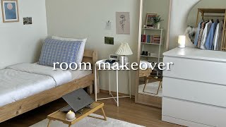 aesthetic and cozy room makeover🪞✨  pinterest style inspired [upl. by Menides]