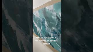 Venetian plaster art aquatic theme [upl. by Oivatco]