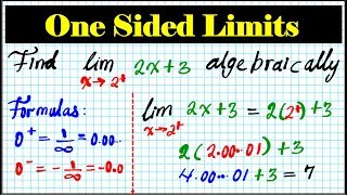 How to Compute One Sided Limits Algebraically prU8L1b Ap Calculus Fundamentals AB BC course [upl. by Yobybab]