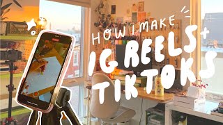 how i make aesthetic instagram reels amp tiktoks as an artist filming editing monetization [upl. by Blayze]