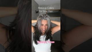 Gray Hair Colors  Pale Winter Skin vs Warm Summer Skin ☀️ greyhair makeuplook [upl. by Carine896]