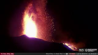 Jul 16 2024 Major Volcanic Eruption at Etna Volcano [upl. by Otilia]