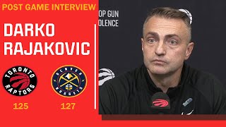 Darko Rajakovic Postgame Interview  Raptors vs Nuggets  202425 NBA Season [upl. by Auliffe468]