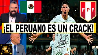 ¡NARRADORES MEXICANOS ENCANTAD0S CON PIERO QUISPE Y SU GOLAZO CON PUMAS DE MÉXICO [upl. by Nayllij]