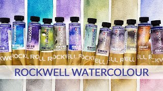 Granulating Watercolors  Review amp Swatches Rockwell Watercolor Entire SelfEvolving Color Range [upl. by Darline904]