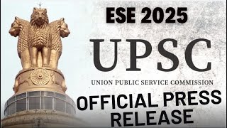 New press Release from UPSC Latest Update [upl. by Onnem]