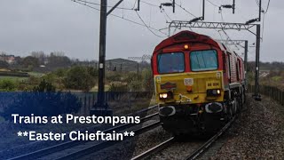 Easter Chieftain Trains at Prestonpans ECML [upl. by Plante354]