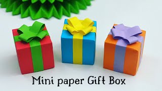 DIY MINI PAPER GIFT BOX  Paper Craft  Easy Origami Gift Box DIY  Paper Crafts Easy  Gift Ideas [upl. by Aba]