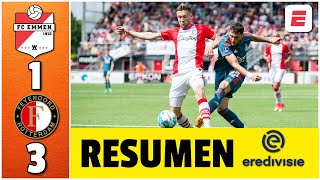 Feyenoord sumó gran triunfo ante Emmen Santiago Giménez buscó incansablemente el gol  Eredivisie [upl. by Eilsel947]